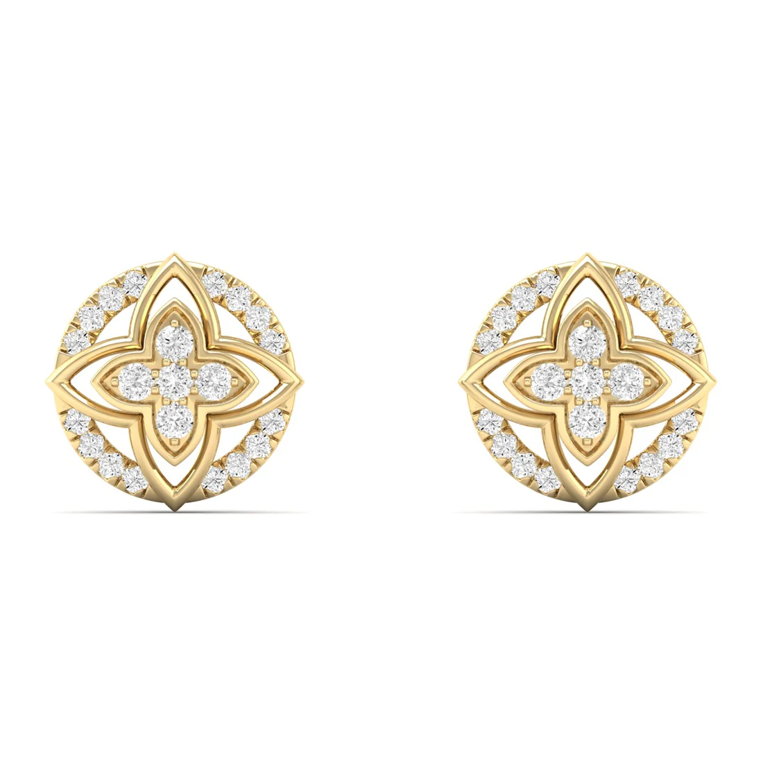 0.23 CTW Lab Grown Diamond Flower Stud Earring