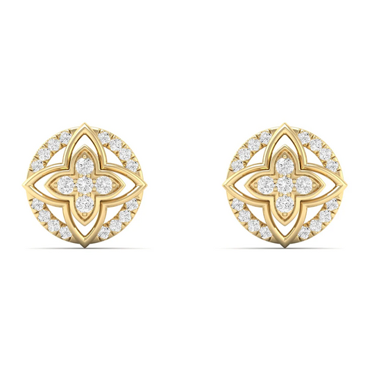 0.23 CTW Lab Grown Diamond Flower Stud Earring