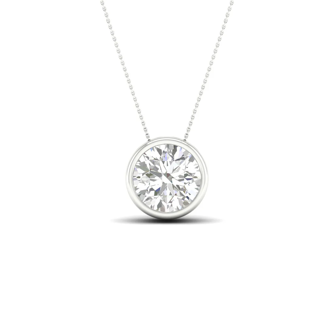 1.50 CTW Lab Grown Diamond Bezel Set Pendant