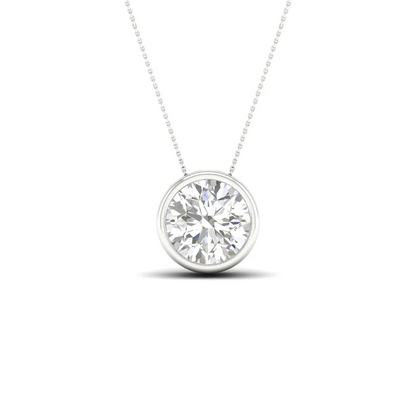 1.50 CTW Lab Grown Diamond Bezel Set Pendant