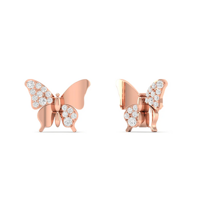 0.18 CTW Lab Grown Diamond Butterfly Design Stud Earring
