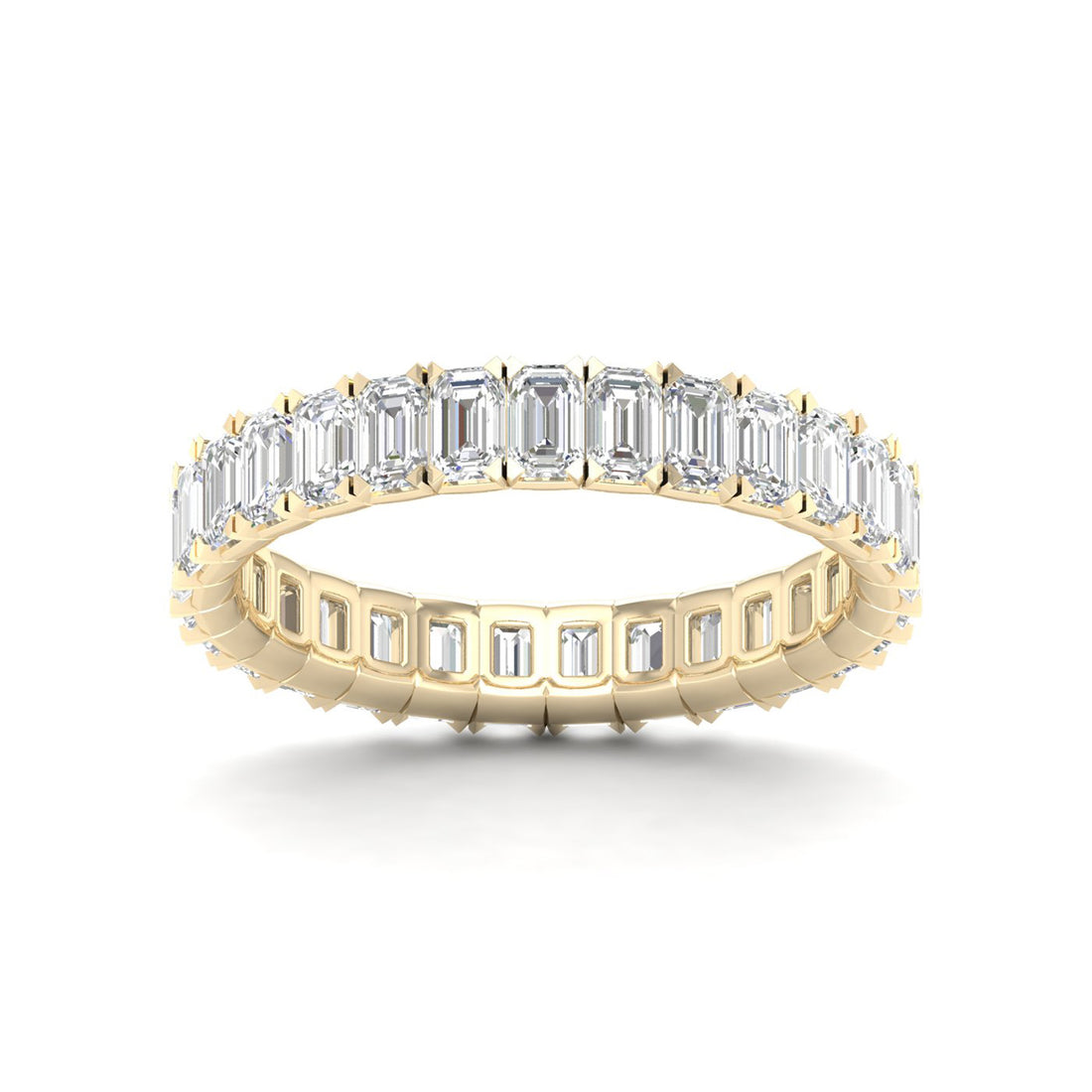 2 CTW Emerald Eternity Lab Grown Diamond Wedding Band