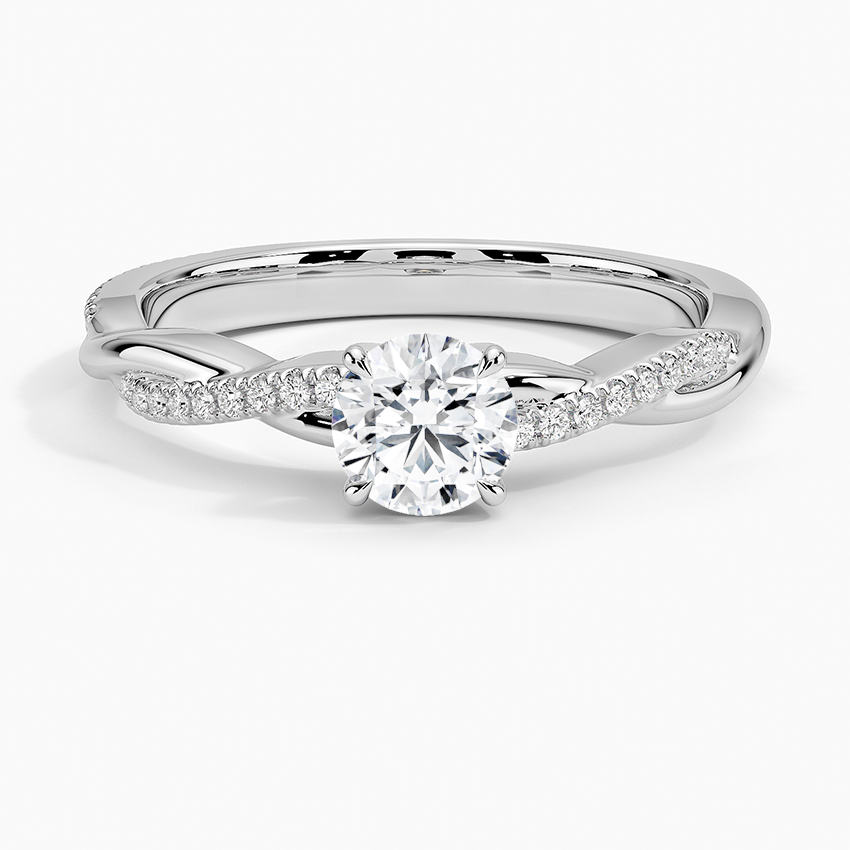 1/2 CT Lab Grown Diamond Twisted Band Half Eternity Ring