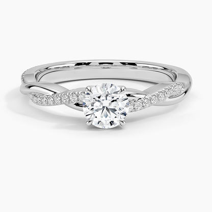 1/2 CT Lab Grown Diamond Twisted Band Half Eternity Ring