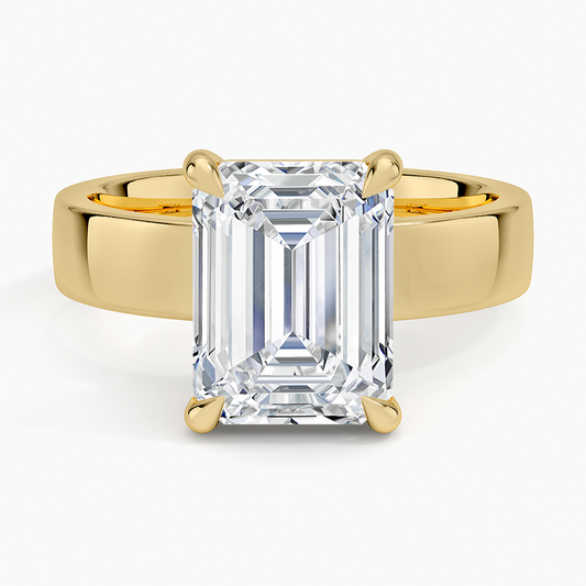 3 CT 18K Yellow Gold Lab Grown Diamond Solitaire Ring