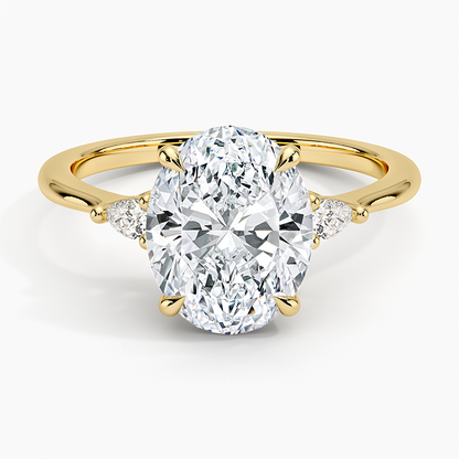 2 1/2 CT Oval Lab Grown Diamond Engagement Ring
