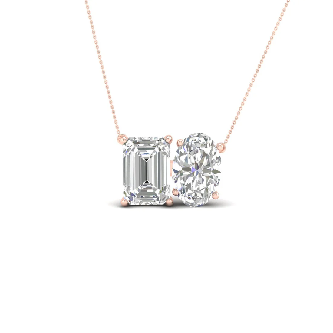 2.30 CTW Lab Grown Diamond Emerald Oval Cut Pendant