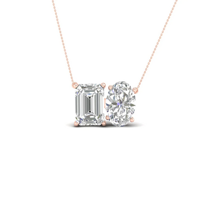 2.30 CTW Lab Grown Diamond Emerald Oval Cut Pendant