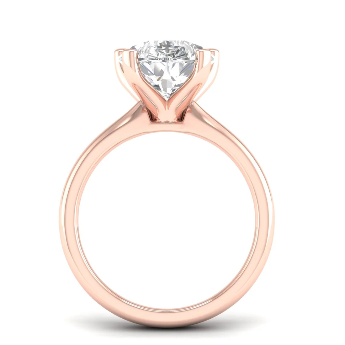 5 CTW Classic Pear Cut Solitaire Lab Grown Diamond Ring