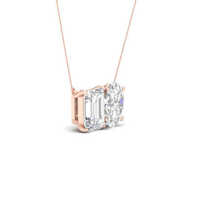 2.30 CTW Lab Grown Diamond Emerald Oval Cut Pendant