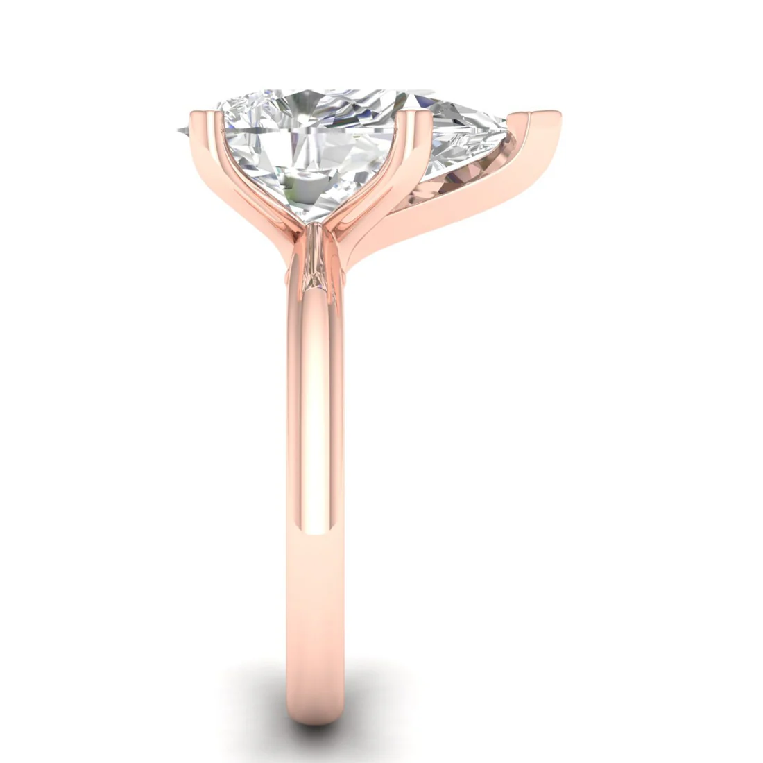 5 CTW Classic Pear Cut Solitaire Lab Grown Diamond Ring