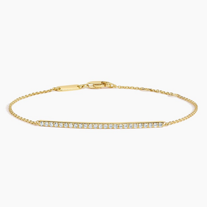 1/4CTW 7 inch Pave Lab Grown Diamond Bar Bracelet