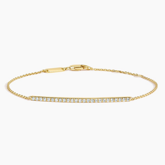 1/4CTW 7 inch Pave Lab Grown Diamond Bar Bracelet