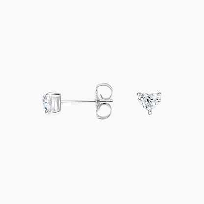Heart Shape 1/4 CTW Lab Grown Diamond Stud Earrings