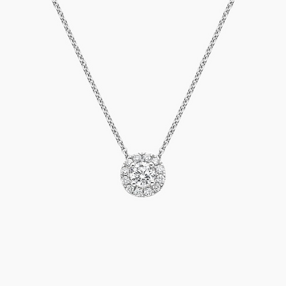 2/5 CTW Lab Grown Diamond Halo Pendant