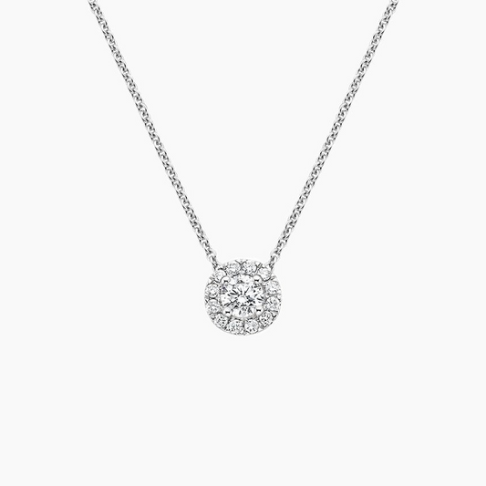 2/5 CTW Lab Grown Diamond Halo Pendant