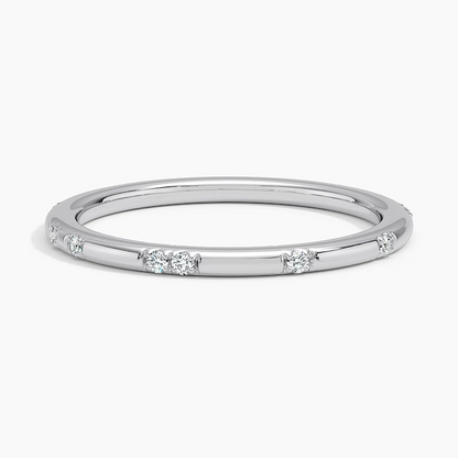 0.08 CTW Round Lab Grown Diamond Mentalistic 10k Gold Wedding Band