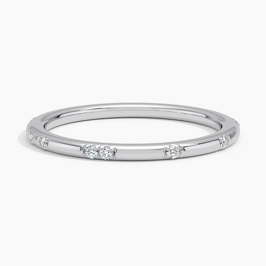 0.08 CTW Round Lab Grown Diamond Mentalistic 10k Gold Wedding Band