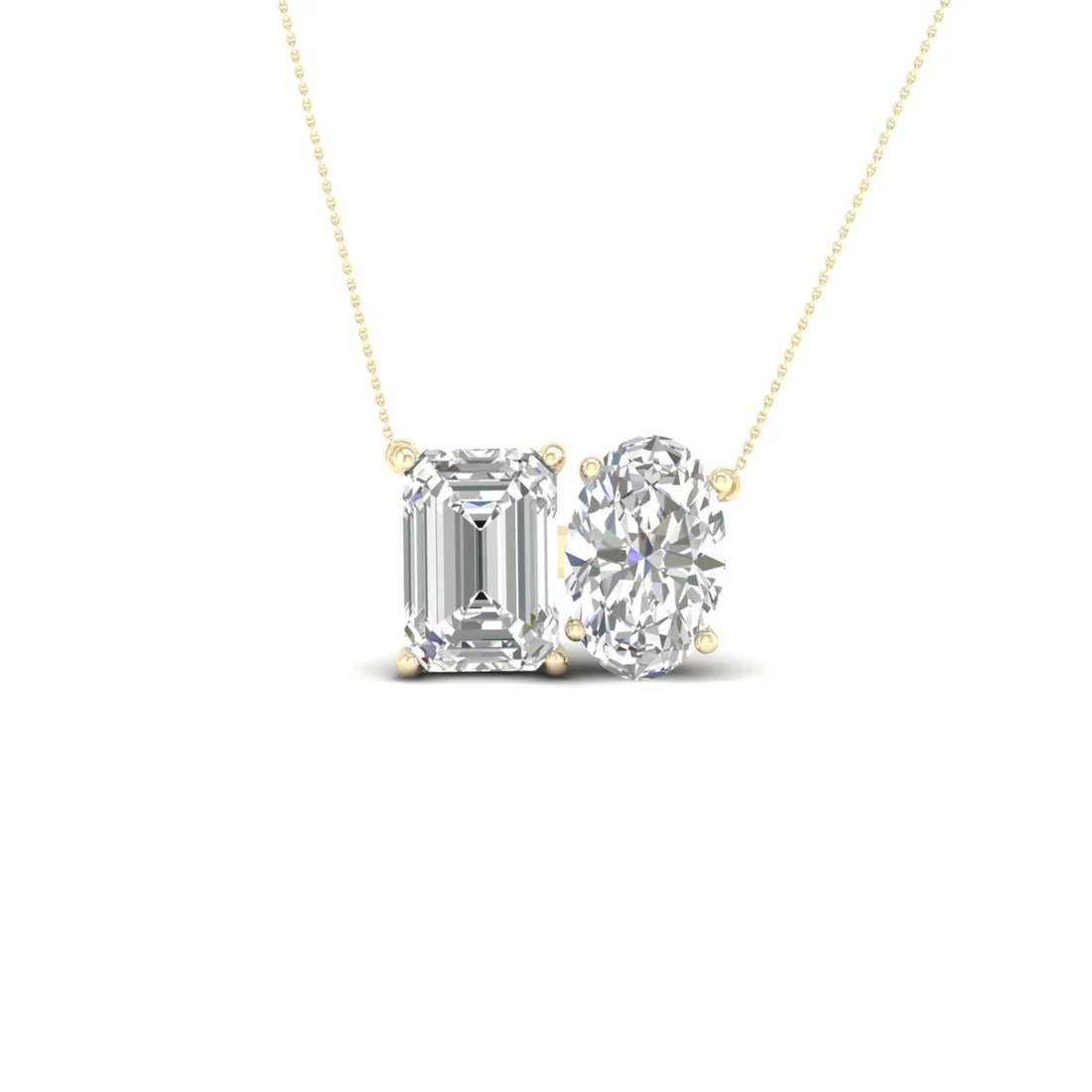 2.30 CTW Lab Grown Diamond Emerald Oval Cut Pendant