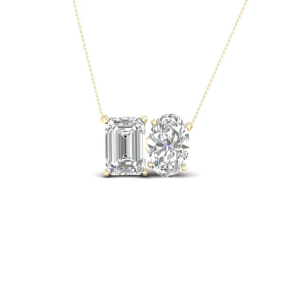 2.30 CTW Lab Grown Diamond Emerald Oval Cut Pendant