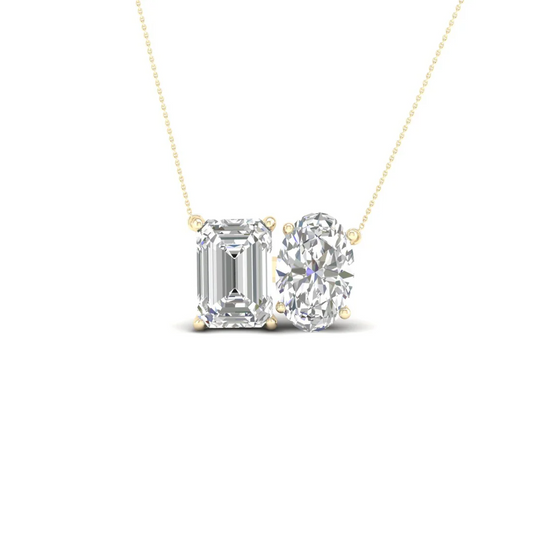 2.30 CTW Lab Grown Diamond Emerald Oval Cut Pendant