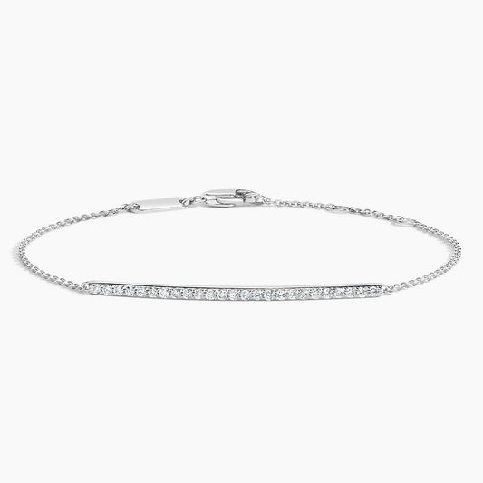 1/4CTW 7 inch Pave Lab Grown Diamond Bar Bracelet