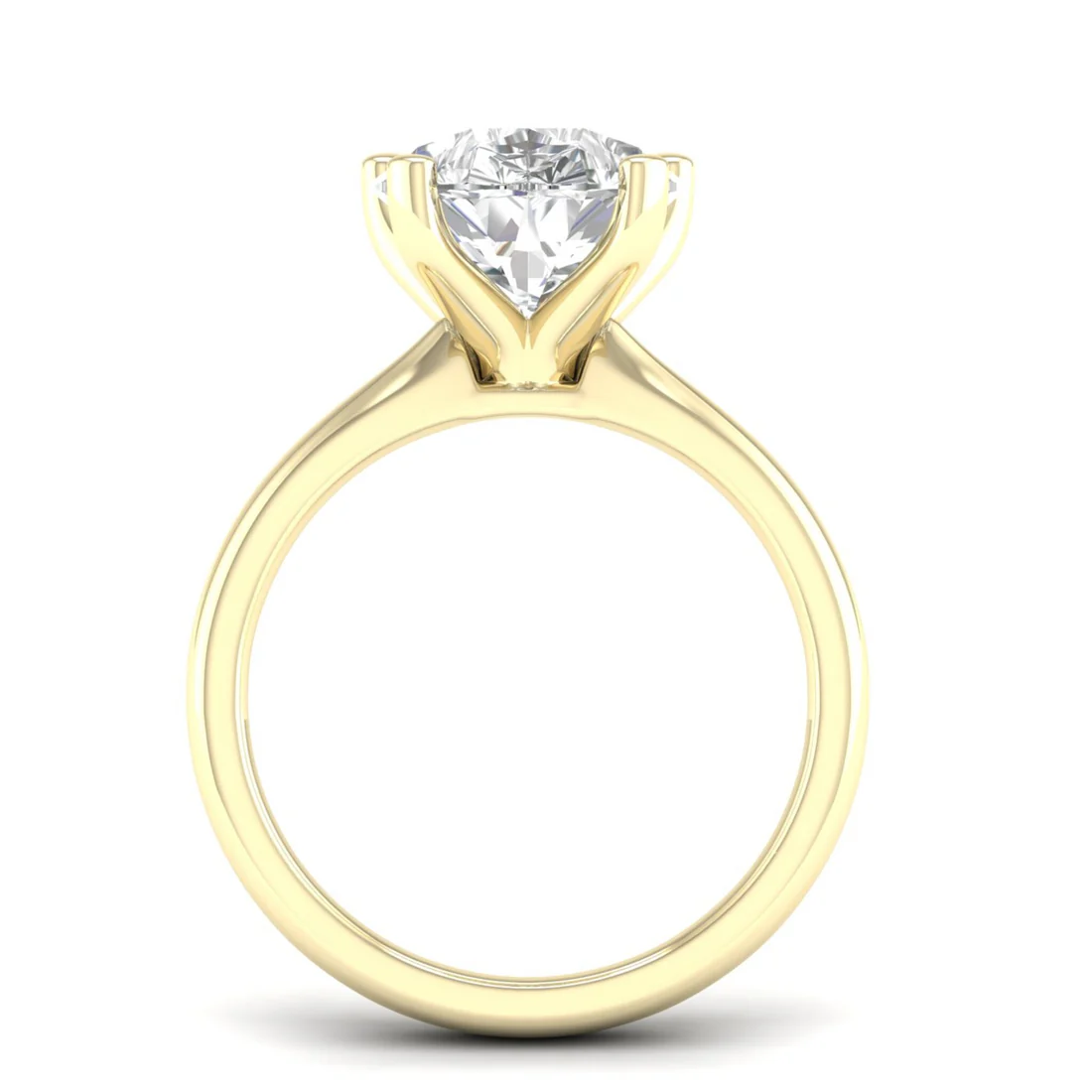 5 CTW Classic Pear Cut Solitaire Lab Grown Diamond Ring