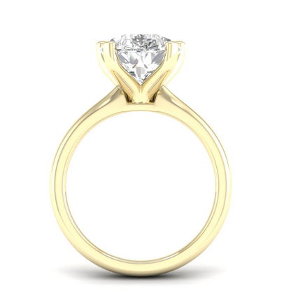 5 CTW Classic Pear Cut Solitaire Lab Grown Diamond Ring
