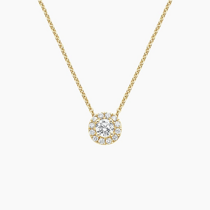 2/5 CTW Lab Grown Diamond Halo Pendant