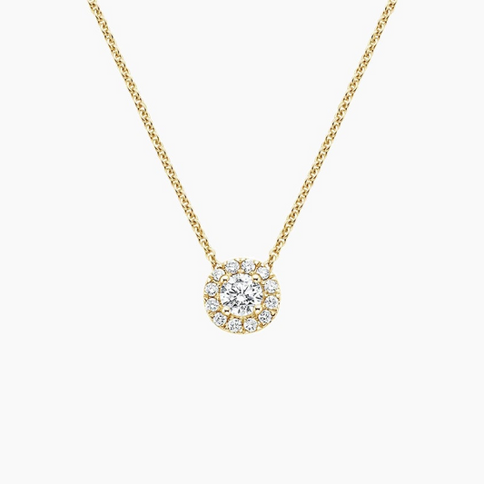 2/5 CTW Lab Grown Diamond Halo Pendant