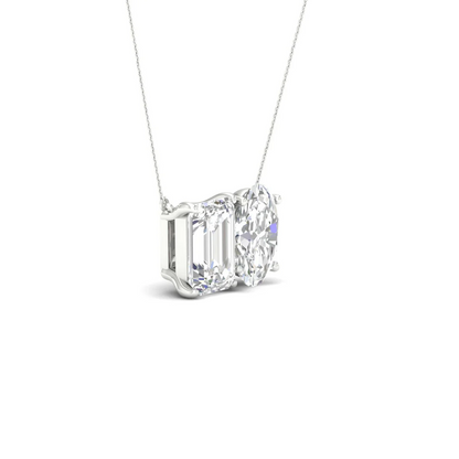 2.30 CTW Lab Grown Diamond Emerald Oval Cut Pendant