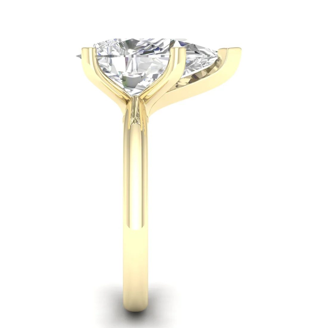5 CTW Classic Pear Cut Solitaire Lab Grown Diamond Ring