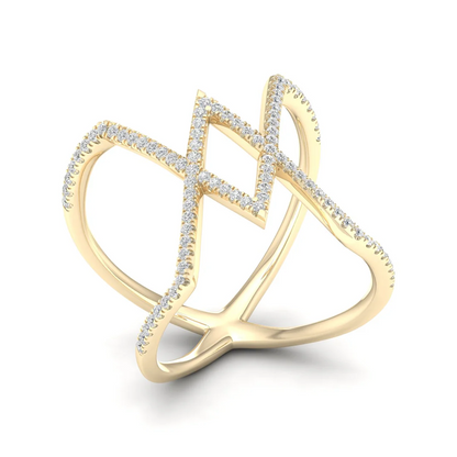 0.30Ctw Lab Grown Diamond Triangle Shape Band