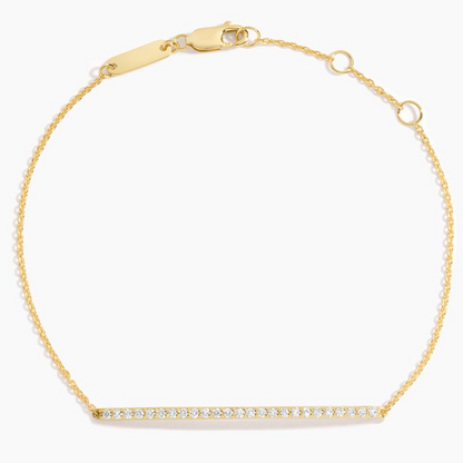 1/4CTW 7 inch Pave Lab Grown Diamond Bar Bracelet