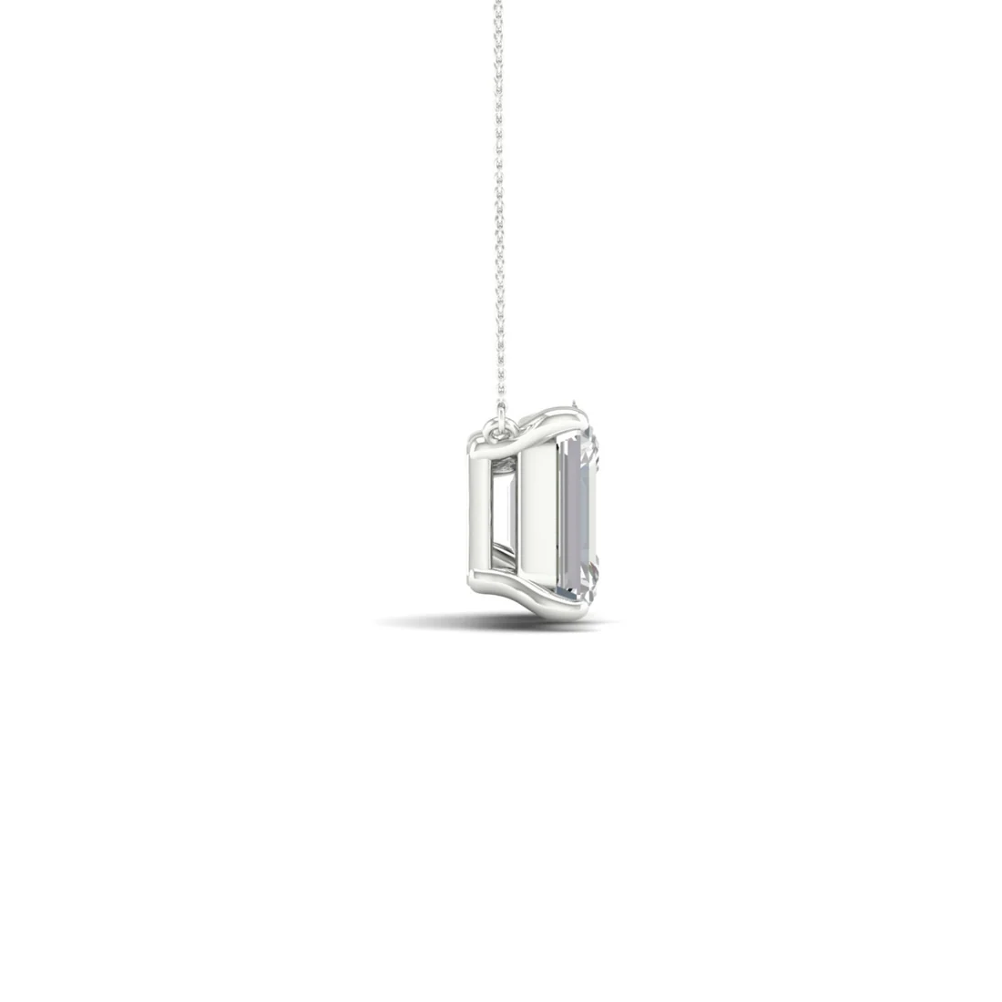 2.30 CTW Lab Grown Diamond Emerald Oval Cut Pendant