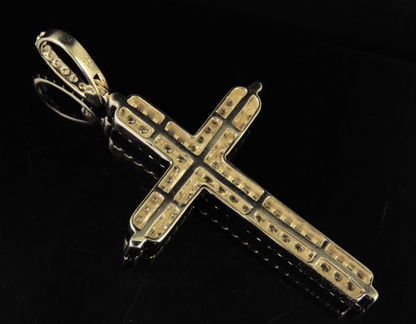 Iced Out 10K Lab Grown Diamond Cross Pendant