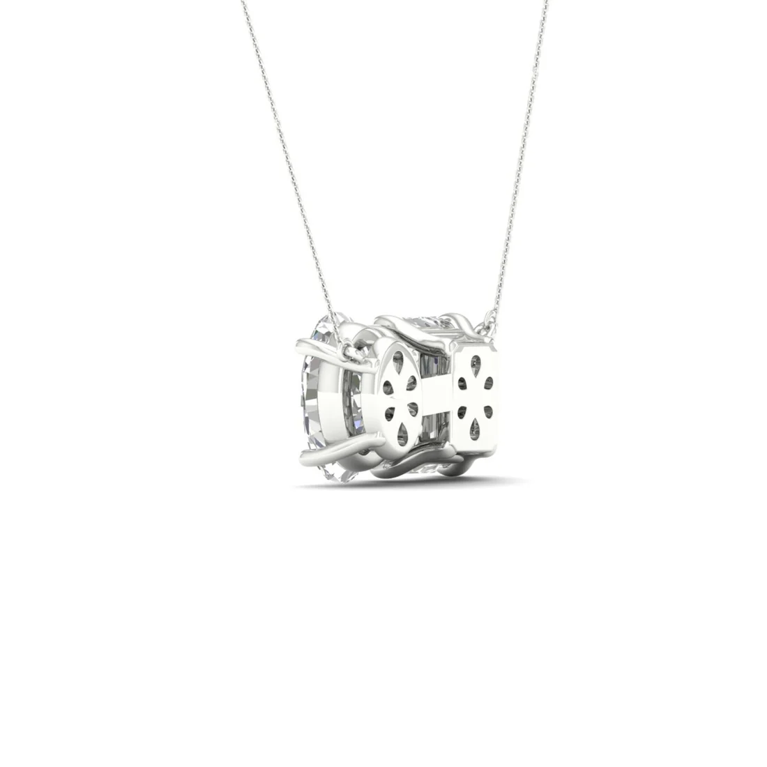2.30 CTW Lab Grown Diamond Emerald Oval Cut Pendant