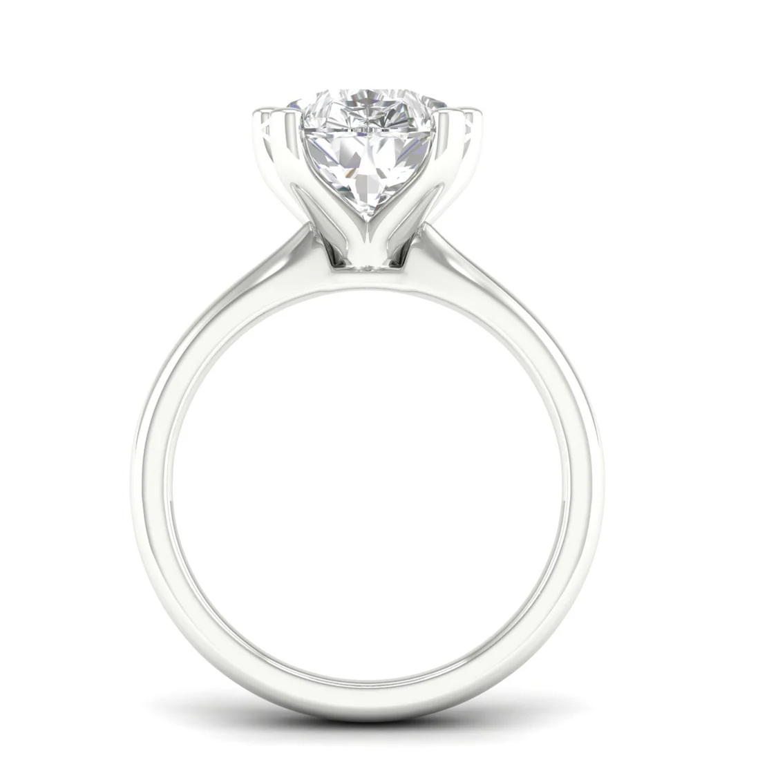5 CTW Classic Pear Cut Solitaire Lab Grown Diamond Ring