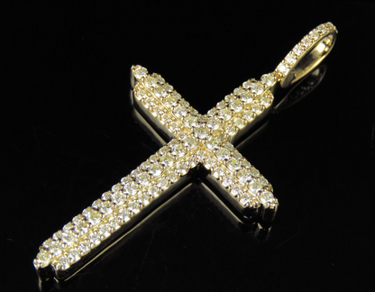 Iced Out 10K Lab Grown Diamond Cross Pendant