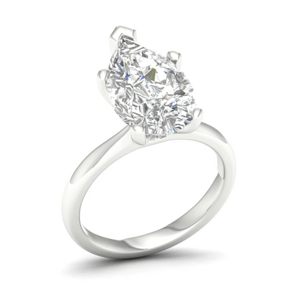5 CTW Classic Pear Cut Solitaire Lab Grown Diamond Ring