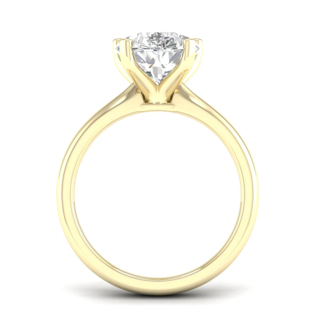 4 CTW Pear Cut Lab Grown Diamond Women Solitaire Ring