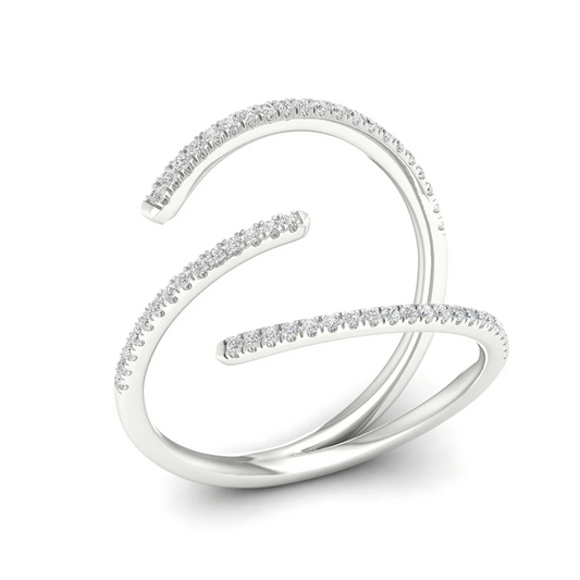 0.18ctw Lab Grown Diamond Unique Wedding Band