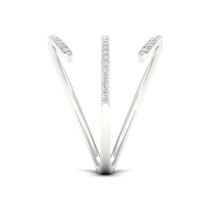 0.18ctw Lab Grown Diamond Unique Wedding Band