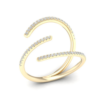 0.18ctw Lab Grown Diamond Unique Wedding Band