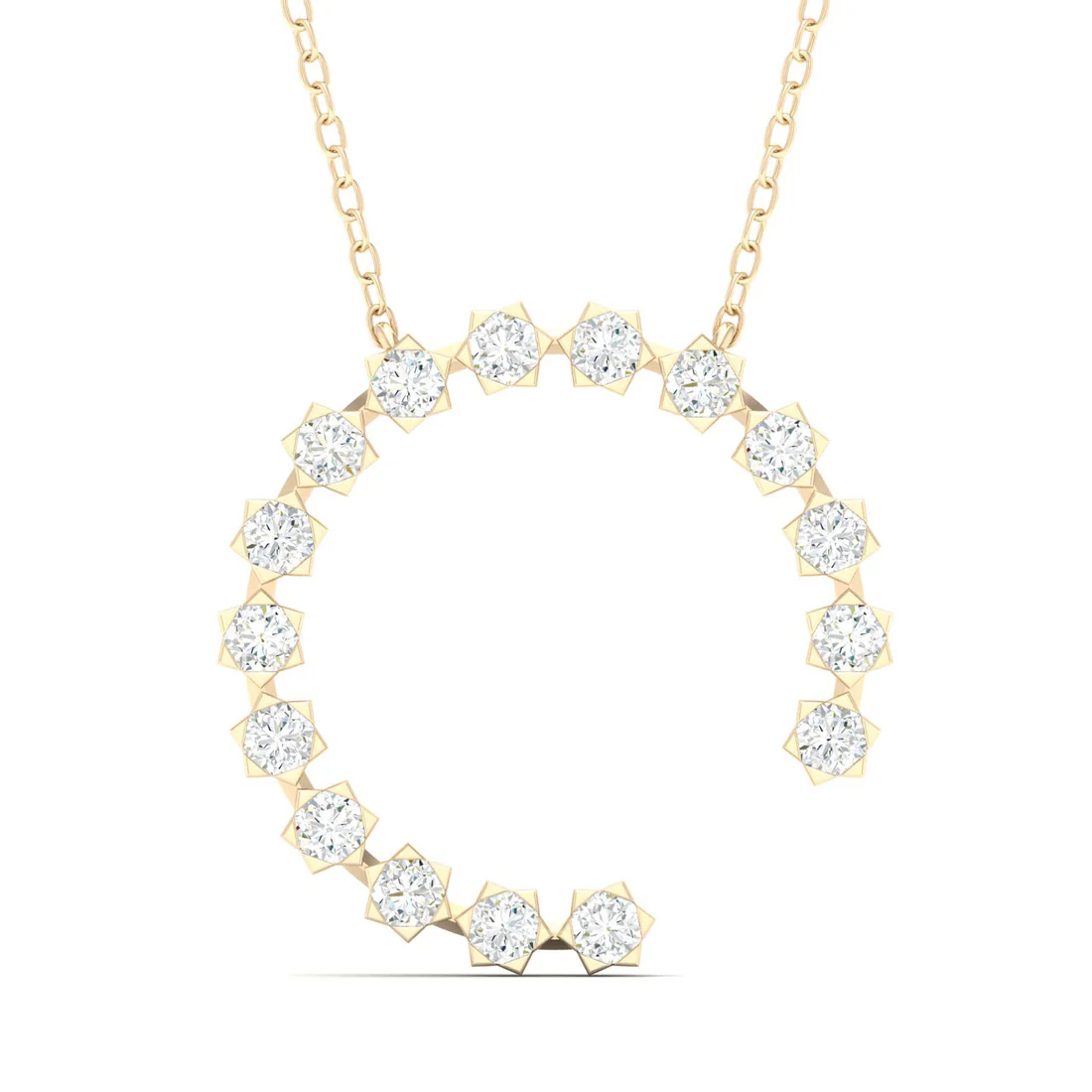 0.50 CTW Lab Grown Diamond Open Circle Pendant