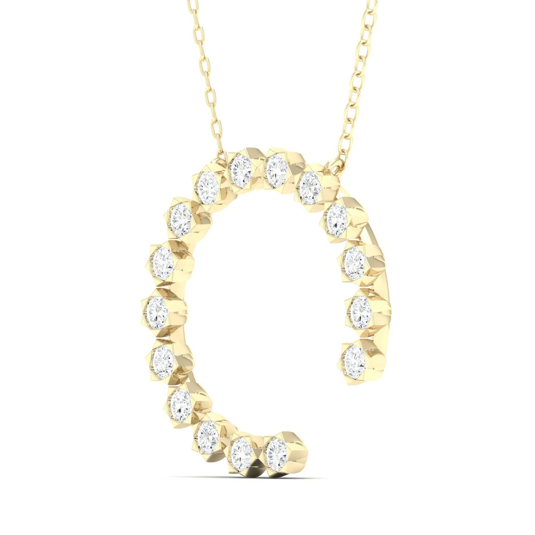 0.50 CTW Lab Grown Diamond Open Circle Pendant