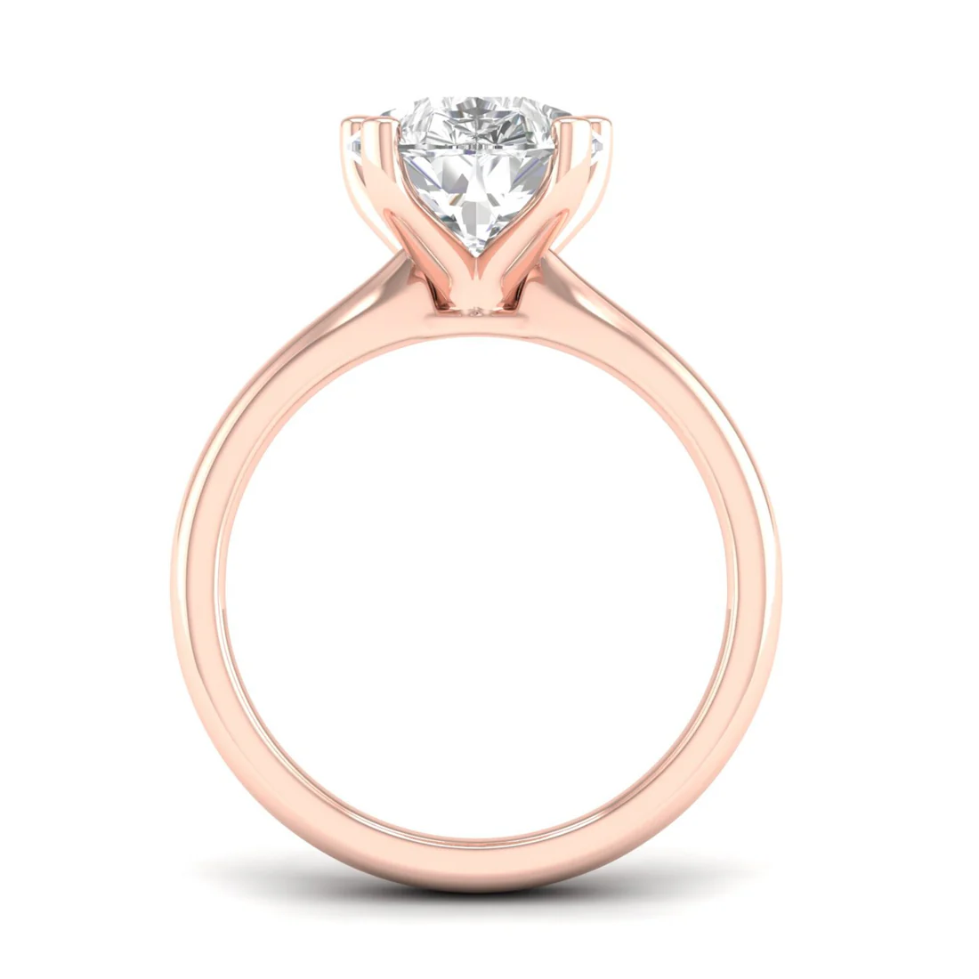4 CTW Pear Cut Lab Grown Diamond Women Solitaire Ring
