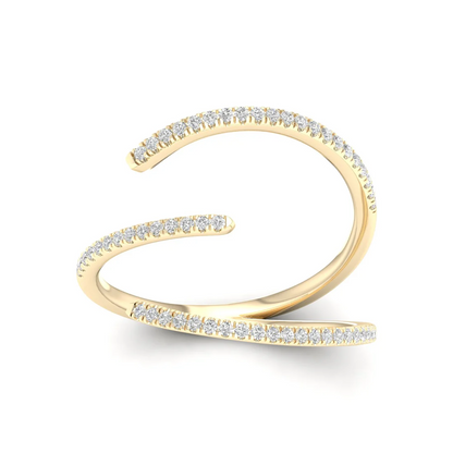 0.18ctw Lab Grown Diamond Unique Wedding Band