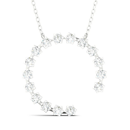 0.50 CTW Lab Grown Diamond Open Circle Pendant