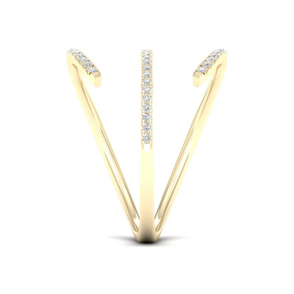 0.18ctw Lab Grown Diamond Unique Wedding Band